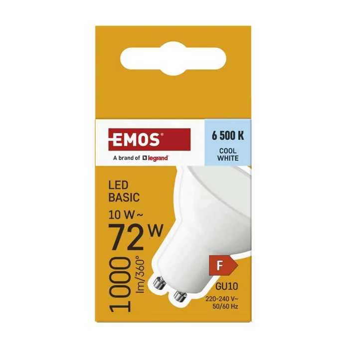 Emos LED izzó spot GU10 10W 1000lm 6500K Basic ZL8F54