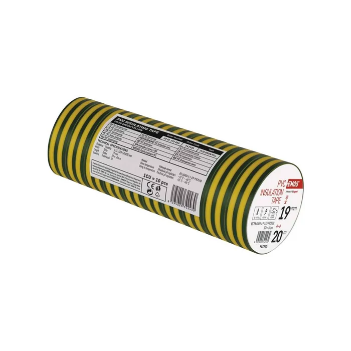 Emos szigetelőszalag 20mx19mm zöld/sárga F61925