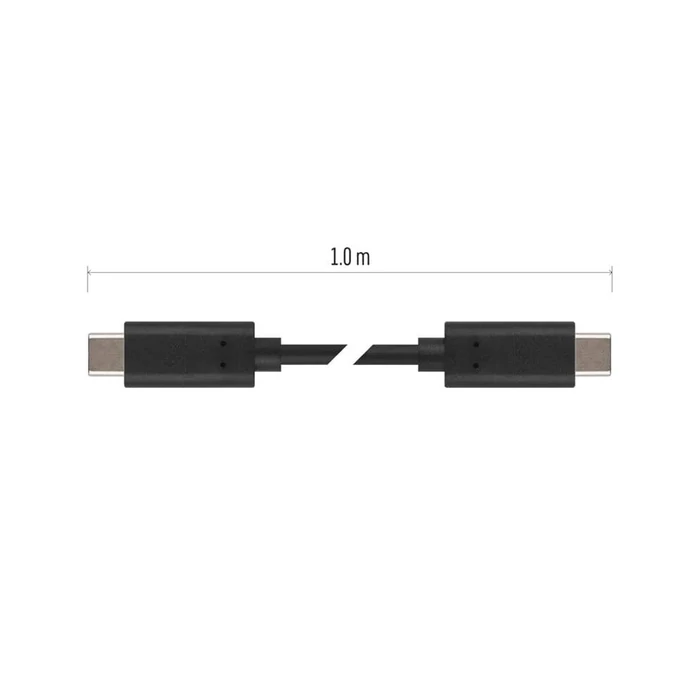 Emos töltő- és adatkábel 2.0 1m fekete USB-C / USB-C SM7028BL