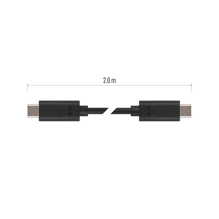Emos töltő- és adatkábel 2.0 2m fekete USB-C / USB-C SM7029BL