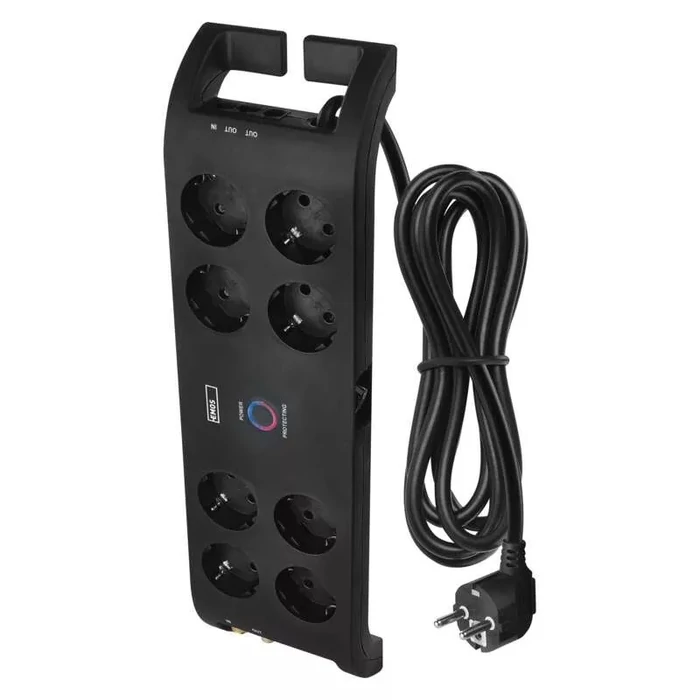 EMOS túlfeszültség védelem elosztó 8 aljzat 3m 1800j  RJ11/RJ45schuko P54252