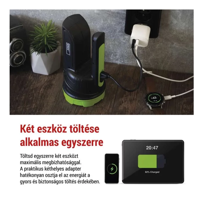 Emos univerzális USB töltő 15W (USB-C, USB-A) fehér BASIC V02B15