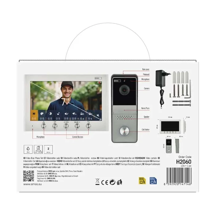 Emos videó kaputelefon szett EM-04Z 2WIRE H2060