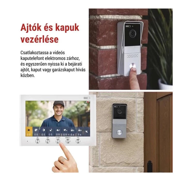 Emos videó kaputelefon szett EM-04Z 2WIRE H2060