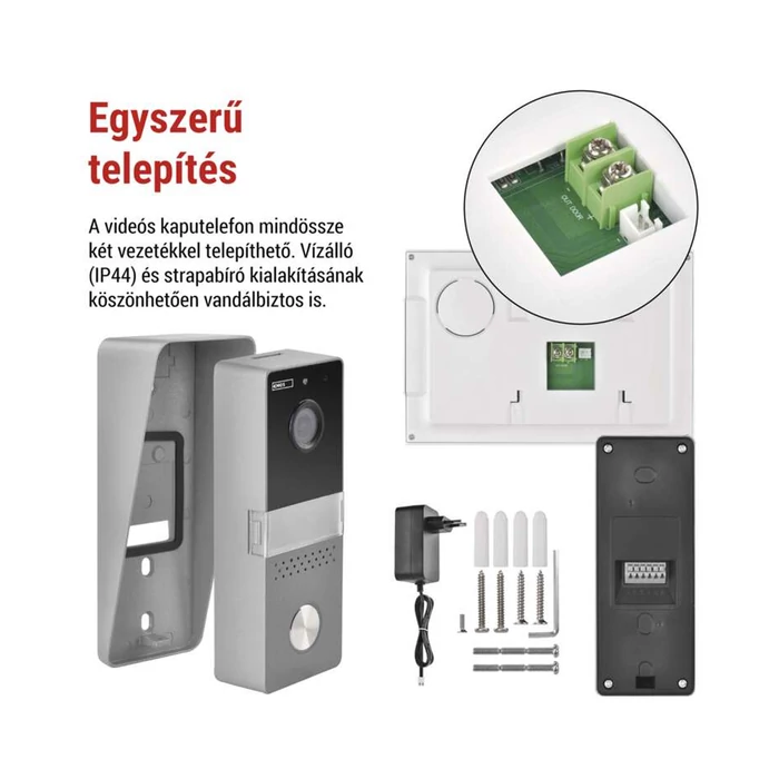 Emos videó kaputelefon szett EM-04Z 2WIRE H2060