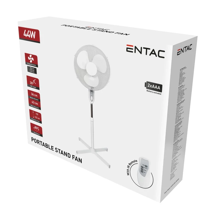 Entac álló ventilátor 44W távirányítóval pulzáló EPSF-44W-RC