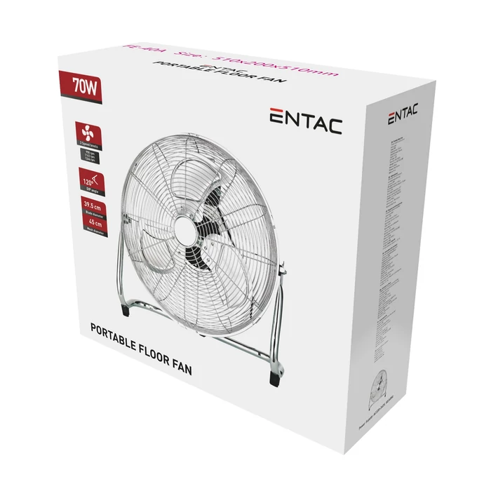 Entac fém padlóventilátor 70W EPMTF-70W