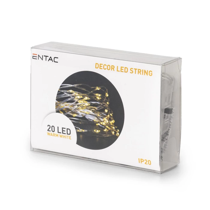 Entac karácsonyi fényfüzér beltéri 1,1m 20 LED meleg fehér IP20 ECL-S20WW