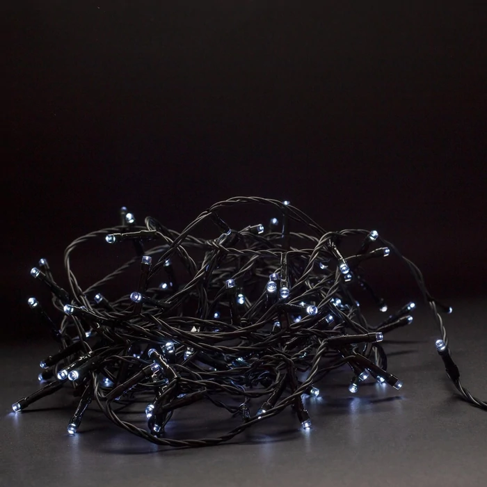 Entac karácsonyi fényfüzér távirányítóval 5m 50 LED hideg fehér IP44 ECL-IR-50CW