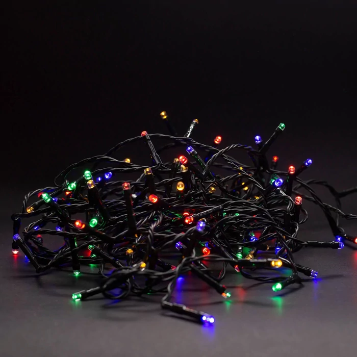 Entac karácsonyi fényfüzér távirányítóval 5m 50 LED színes IP44 ECL-IR-50MC