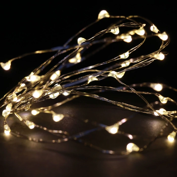 Entac karácsonyi nano fényfüzér beltéri időzítővel 1,1m 20 LED meleg fehér IP20 ECL-S20WW-T