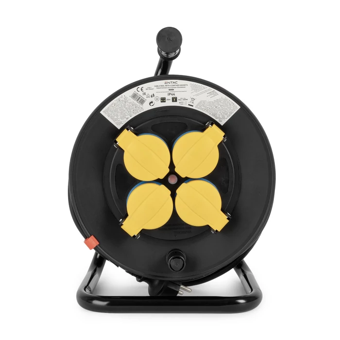 Entac kültéri kábeldob 20m gumikábellel 4 dugalj H05RR-F 3x1,5 IP44 ESCR44G4-20