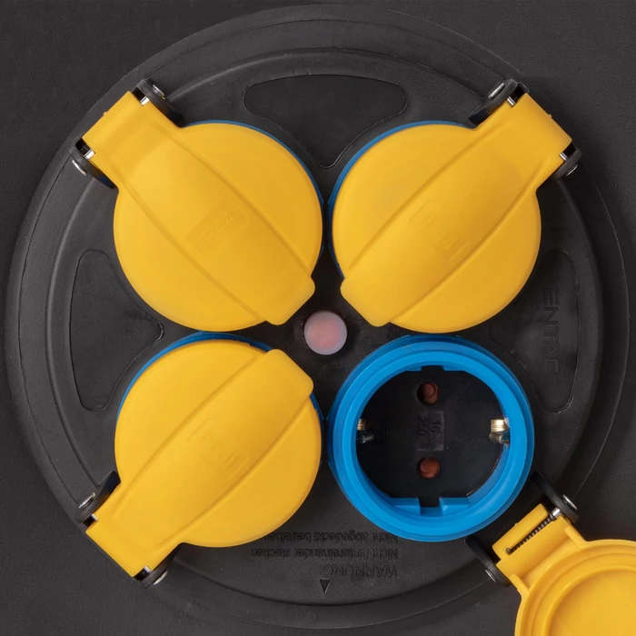 Entac kültéri kábeldob 35m gumikábellel 4 dugalj H05RR-F 3x1,5 IP44 ESCR44G4-35