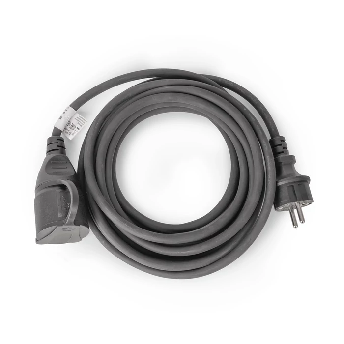 Entac lengő hosszabbító gumikábellel 10m fekete H05RR-F 3x1,5mm2 IP44 ESEC44G-10