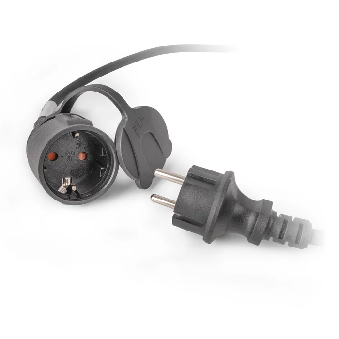 Entac lengő hosszabbító gumikábellel 10m fekete H05RR-F 3x1,5mm2 IP44 ESEC44G-10