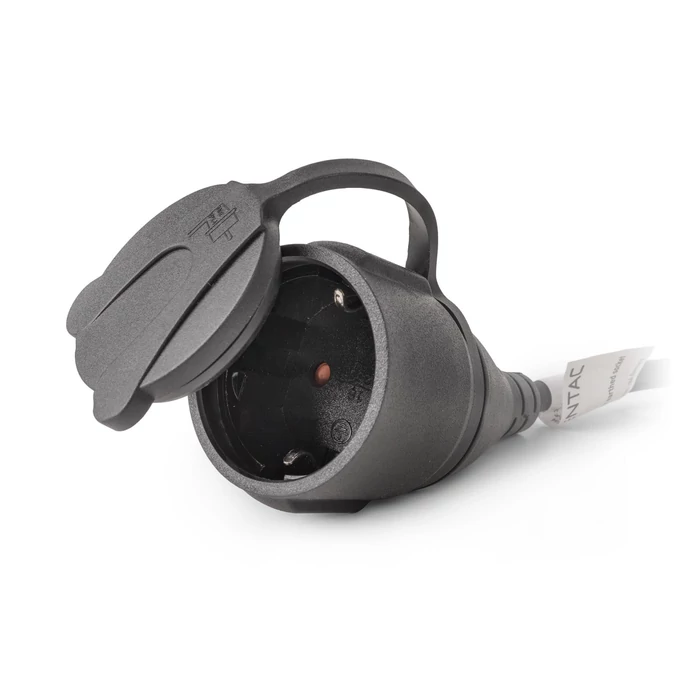 Entac lengő hosszabbító gumikábellel 10m fekete H05RR-F 3x1,5mm2 IP44 ESEC44G-10