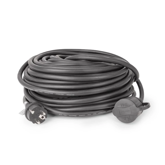 Entac lengő hosszabbító gumikábellel 40m fekete H07RN-F 3x2,5mm2 IP44 ESEC44G-40