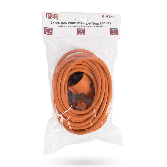 Entac lengő hosszabbító kábel 10m narancssárga ESECG1.5-10-O