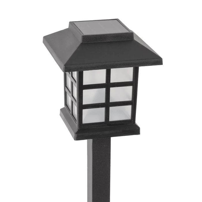 Entac napelemes kerti szolár lámpa leszúrható fekete 380mm 1 LED IP44 EGSL-P1LH38-PDQ