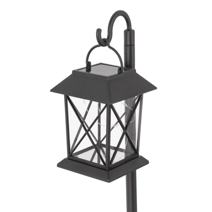 Entac napelemes kerti szolár lámpa leszúrható fekete 425mm 8 LED IP44 EGSL-P8LM-42.5