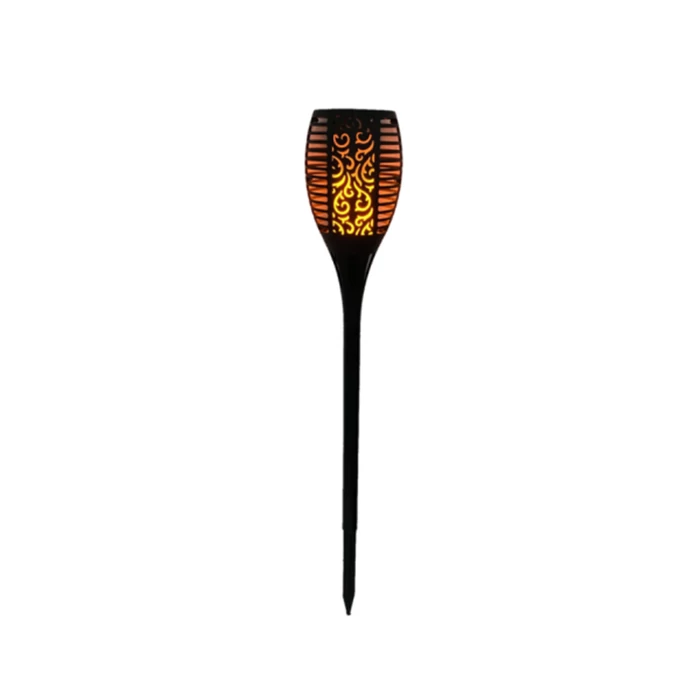 Entac napelemes kerti szolár lámpa leszúrható fekete láng effekttel 500mm 36 LED IP44 EGSL-P36LF-50