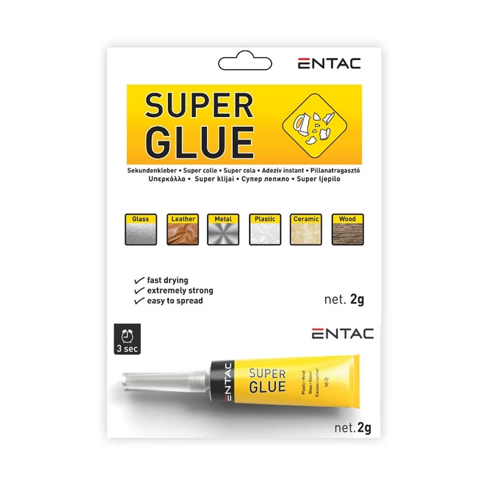 Entac Super Glue pillanatragasztó 2g G2G-HURO