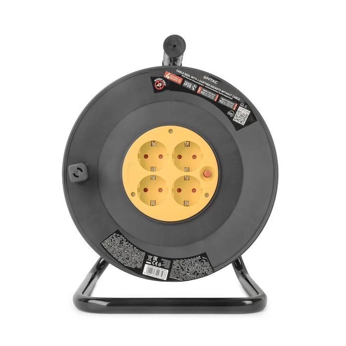 Entac üres kábeldob kábel nélkül 50m 4 dugalj IP20 ESCRG4-50-EXCL