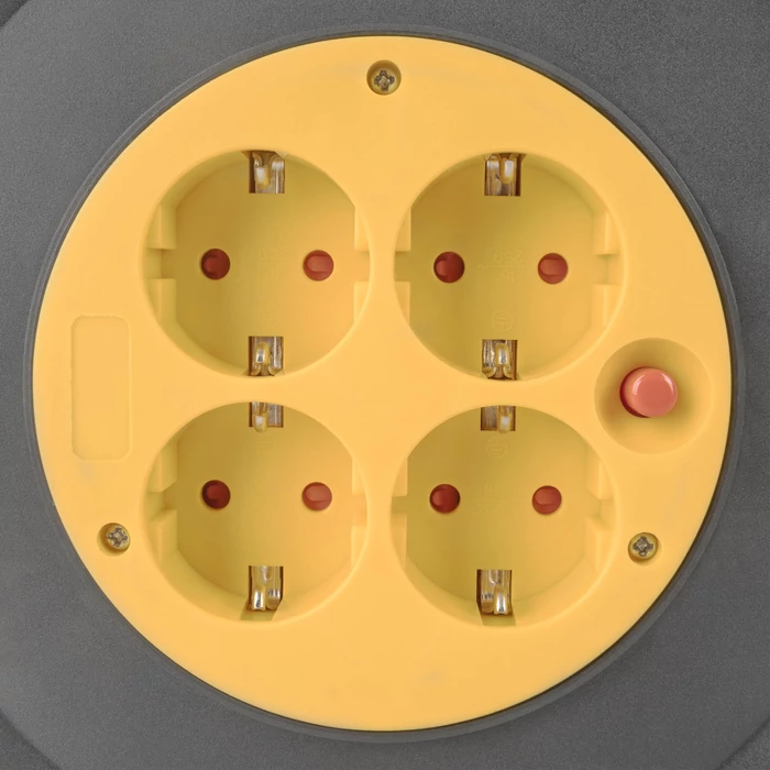 Entac üres kábeldob kábel nélkül 50m 4 dugalj IP20 ESCRG4-50-EXCL