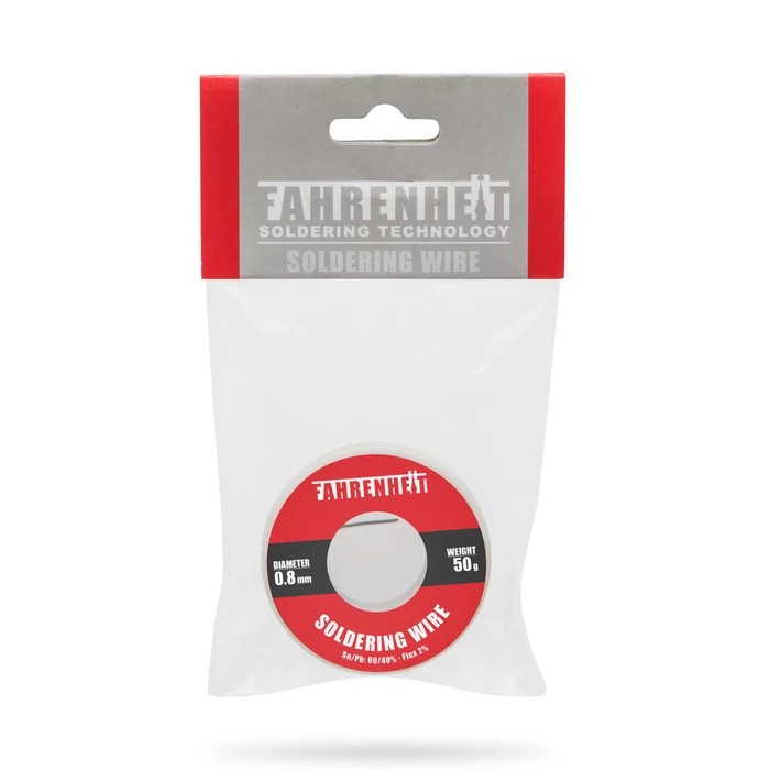Fahrenheit forrasztó ón 0,8 mm átmérő 50 g 55131