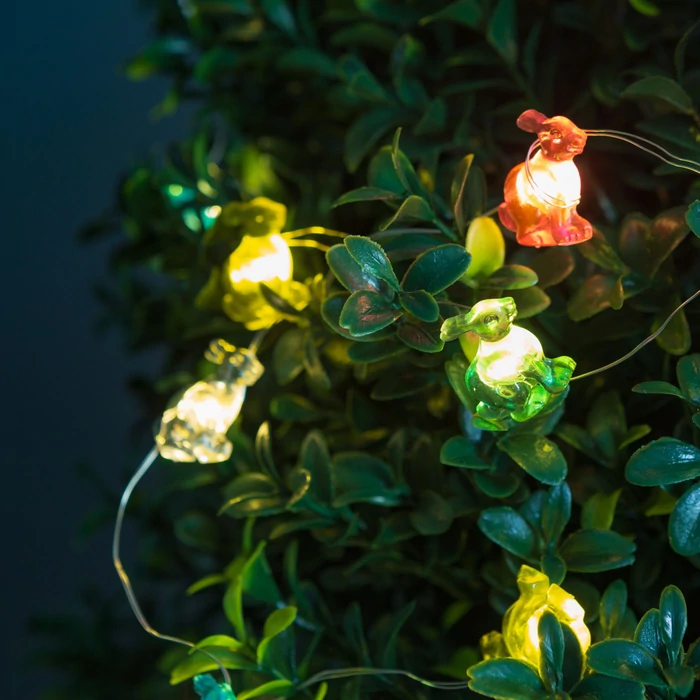 Family húsvéti dekoráció LED fényfüzér nyuszi 2m 20 LED 2xAA 58923C