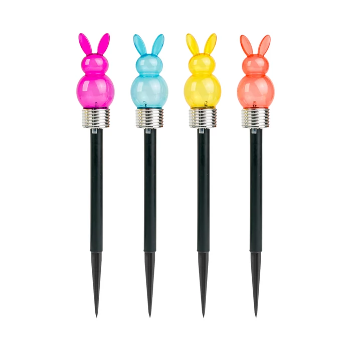 Leszúrható szolár lámpa - nyuszi - 1 fehér LED - 5,5 x 38,5 cm