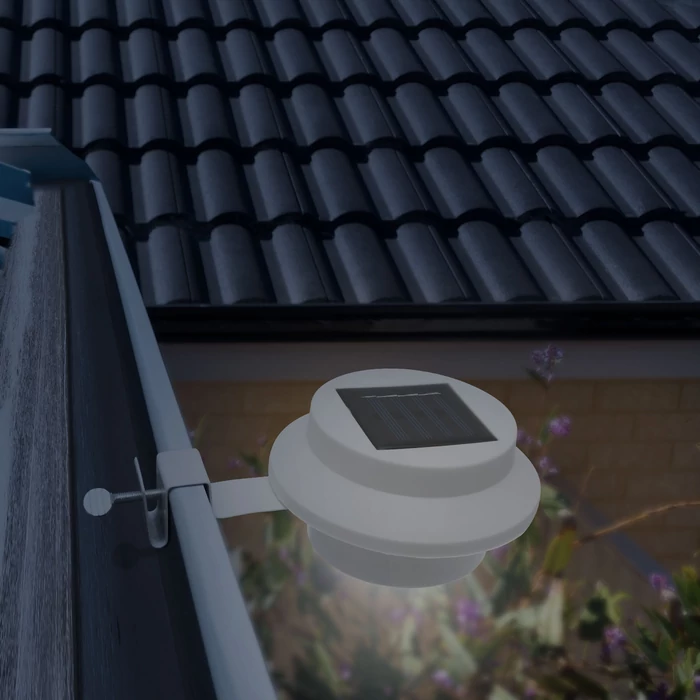 Garden of Eden kültéri LED-es szolár fehér ereszcsatorna/kerítés fény 600mAh 12x7cm 11445