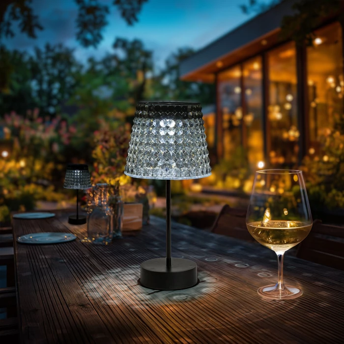 Garden Of Eden napelemes szolár asztali lámpa füst 1 LED IP44 13005B