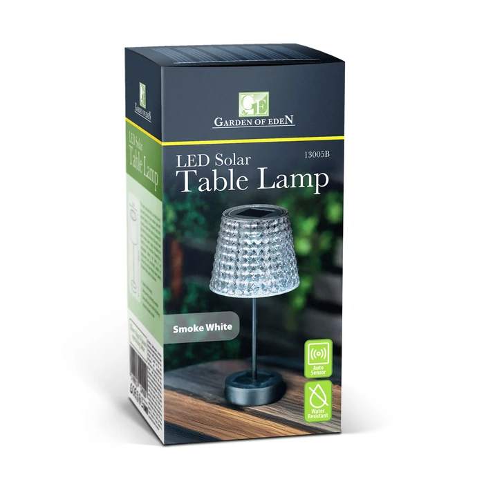 Garden Of Eden napelemes szolár asztali lámpa füst 1 LED IP44 13005B