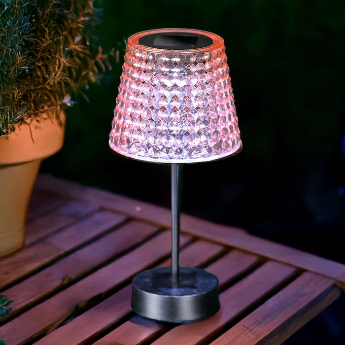 Garden Of Eden napelemes szolár asztali lámpa rózsaszín 1 LED IP44 13005C