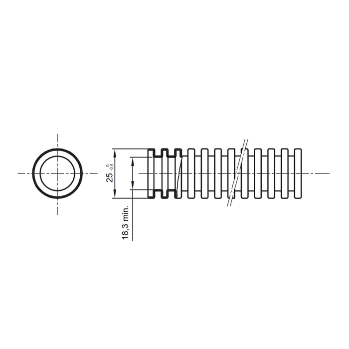 Gewiss CO-EXT dupla falú betonozható lépésálló gégecső lila 25mm 75m/tekercs