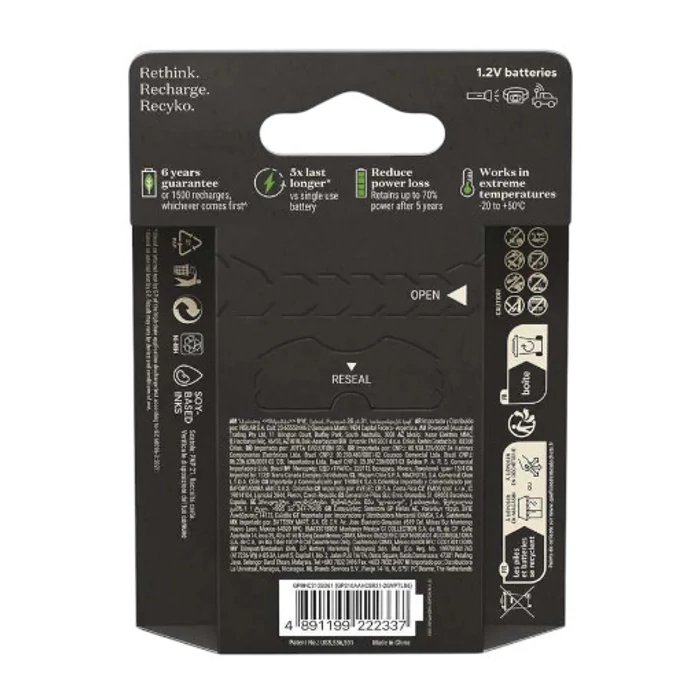 GP ReCyko Pro NiMH Akkumulátor HR6 (AA) 6db B2620V