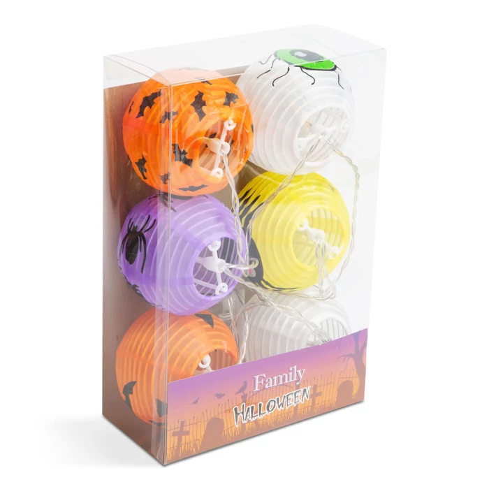 Halloween lampion fényfüzér 7,5 x 110 cm 2 x AA elemes 58155