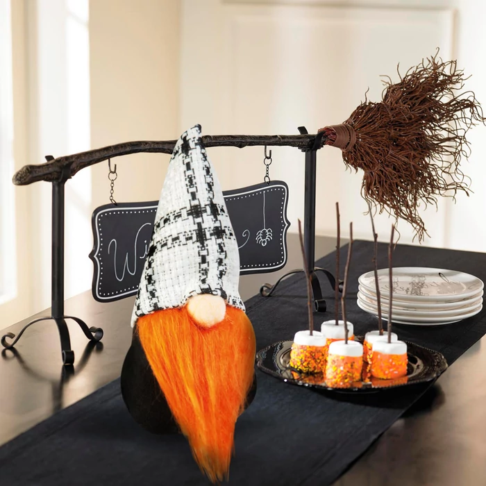 Halloween skandináv manó 16cm narancs 58136A