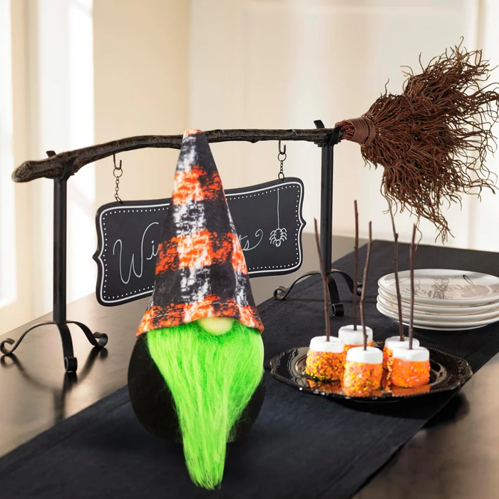 Halloween skandináv manó 16cm zöld 58136B