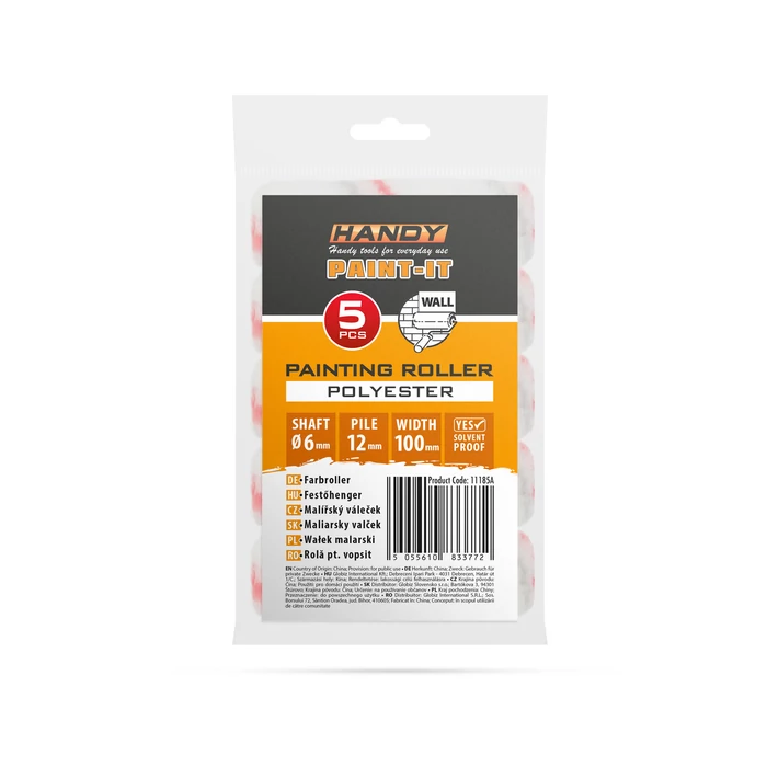 Handy festőhenger poliészter 100mm - 5db / csomag 11185A
