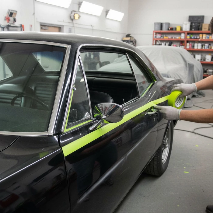 Handy maszkolószalag 50mx24mm hőálló sárgászöld 11062