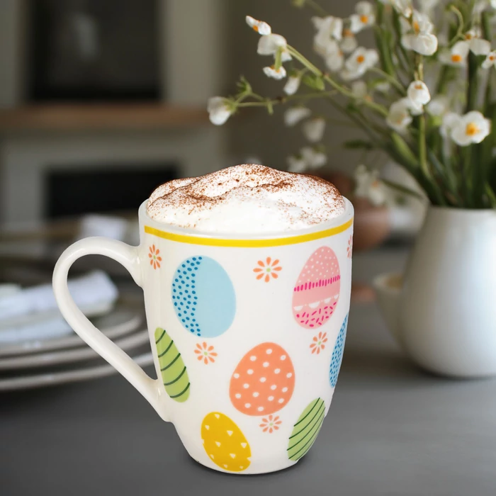 Húsvéti dekoráció porcelán bögre 340 ml CMK-7826