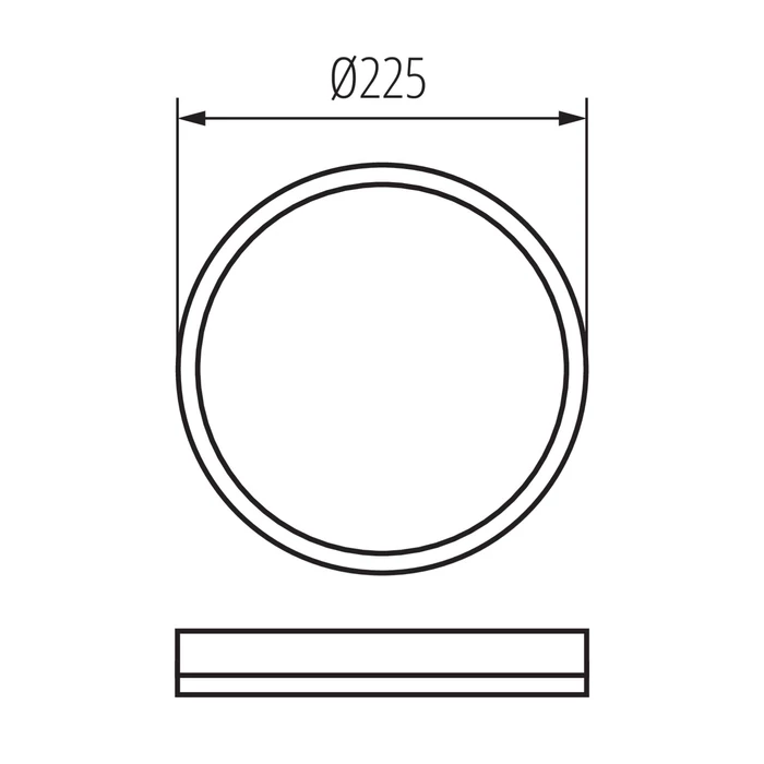 Kanlux Azpo LED mennyezeti lámpa kerek fehér 11,8W 1300lm CCT IP54 31512