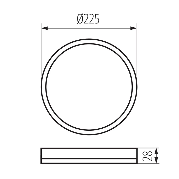 Kanlux Azpo LED mennyezeti lámpa kerek fekete 11,8W 1300lm CCT IP54 31513