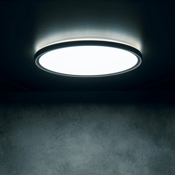 Kanlux Azpo LED mennyezeti lámpa kerek fekete 18,5W 1800lm CCT IP54 31515