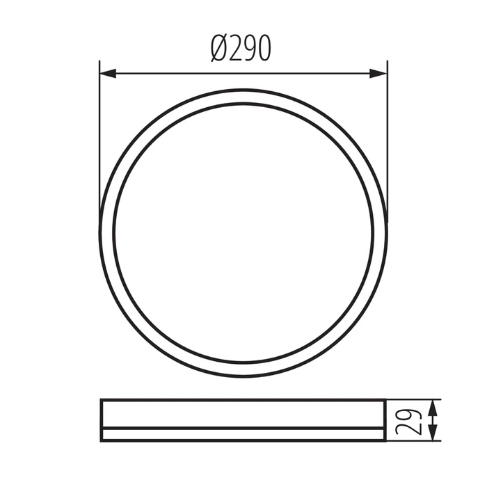 Kanlux Azpo LED mennyezeti lámpa kerek fekete 18,5W 1800lm CCT IP54 31515