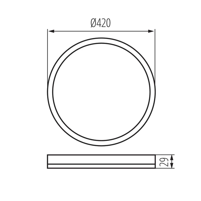 Kanlux Azpo LED mennyezeti lámpa kerek fekete 22W 2700lm CCT IP54 31517
