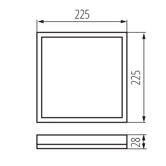 Kanlux Azpo LED mennyezeti lámpa négyzet fehér 12,3W 1150lm CCT IP54 31530