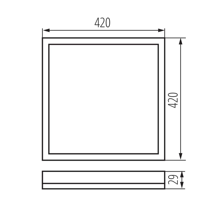 Kanlux Azpo LED mennyezeti lámpa négyzet fehér 22W 2600lm CCT IP54 31534